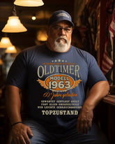 Men's Vintage car year 1963 born birthday saying Print Plus Size T-shirt