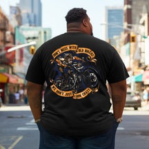 Men's Don't Mess With Old Bikers We Don't Just Look Crazy Plus Size T-Shirt